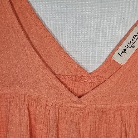 Melon Gauzy Top Oversized Medium - Picture 8 of 10